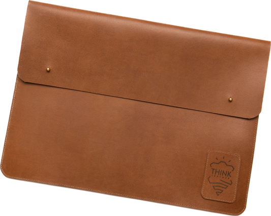 MACBOOK COVER 13" with flap Light brown-1