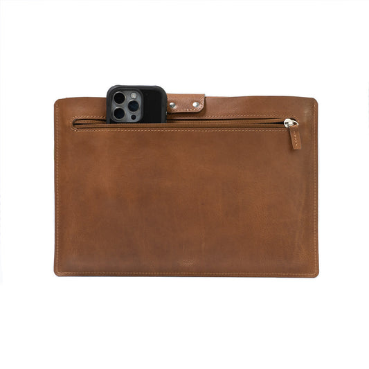 Leather Sleeve for iPad with Magnetic Strap-1